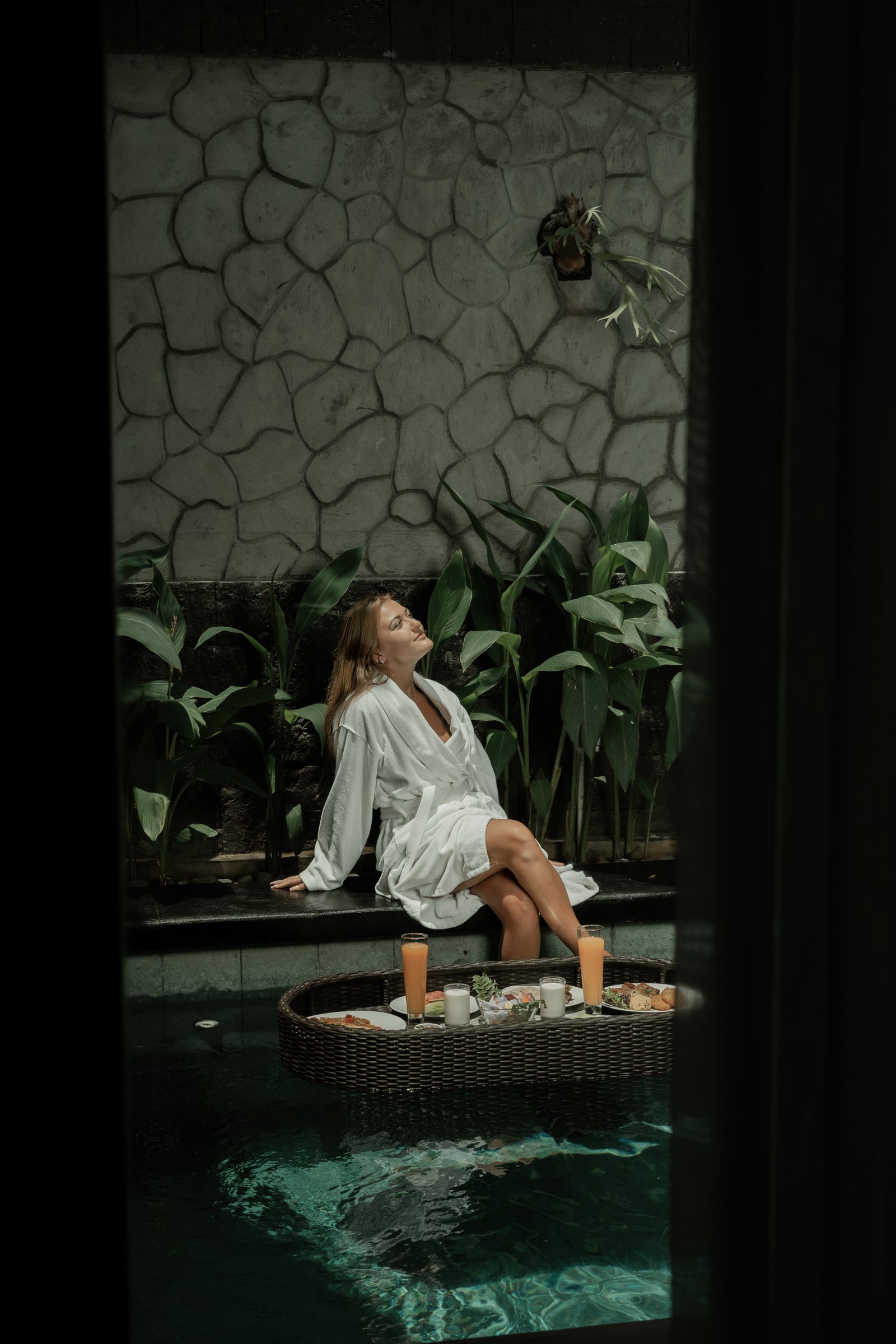 Floating Breakfat at Agranusa Villa